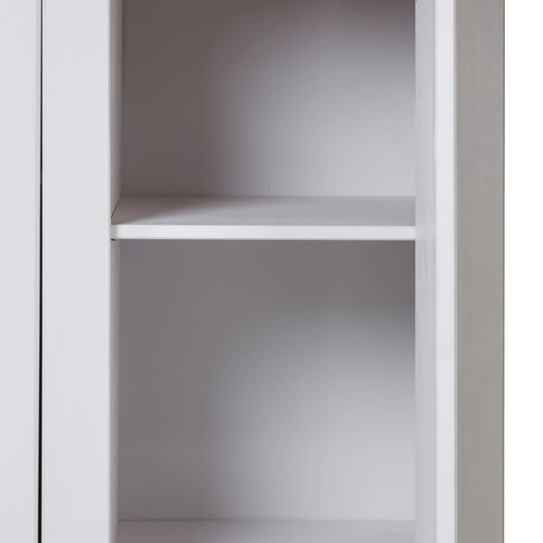 vidaXL Ντουλάπα Τρίφυλλη Λευκή 118x50x171,5εκ Ξύλο Πεύκου Σειρά Panama