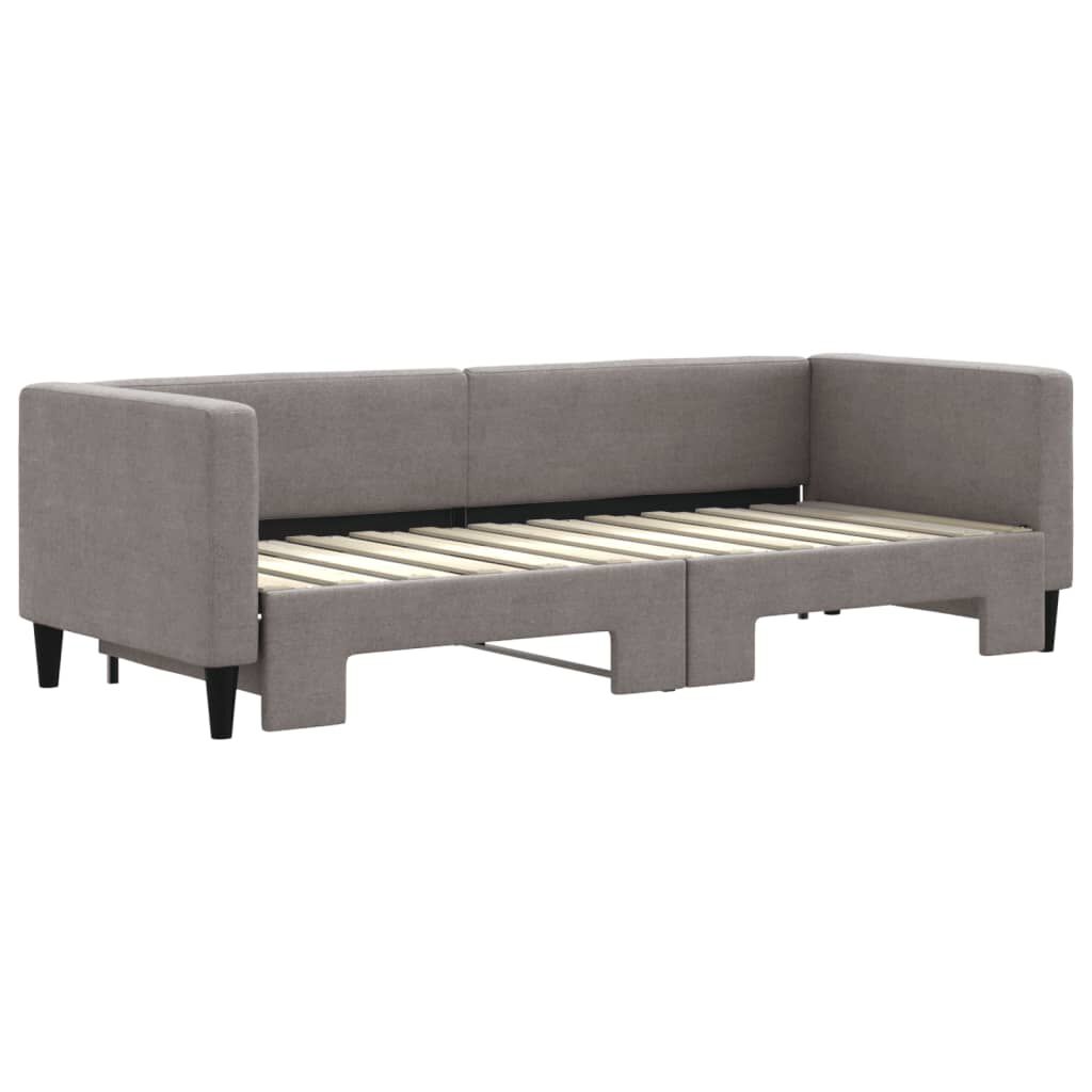 vidaXL Καναπές Κρεβάτι Συρόμενος Taupe 80 x 200 εκ. Υφασμάτινος
