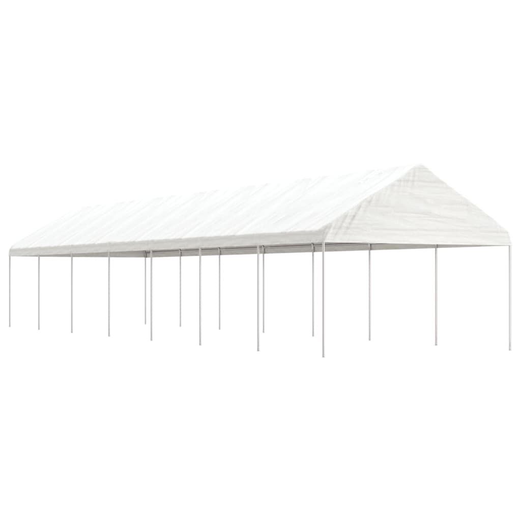 vidaXL Κιόσκι με Τέντα Λευκό 15,61 x 4,08 x 3,22 μ. από Πολυαιθυλένιο