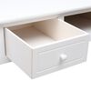 vidaXL Γραφείο Λευκό 108 x 45 x 76 εκ. από Μασίφ Ξύλο Παυλώνιας