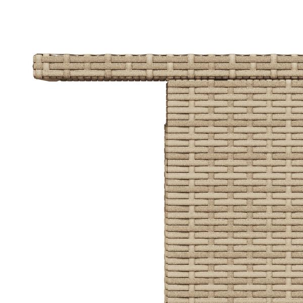 vidaXL Τραπέζι Κήπου Μπεζ 100x55x73 εκ. Συνθετικό Ρατάν / Ξύλο Ακακίας