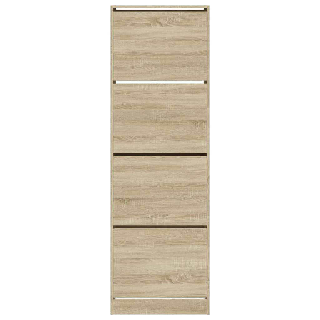 vidaXL Παπουτσοθήκη με 4 Ανακλ. Συρτάρια Sonoma Δρυς 60x34x187,5 εκ.
