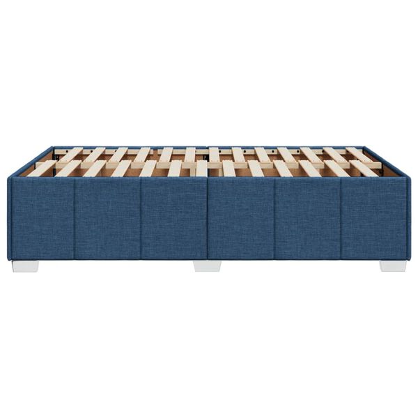 vidaXL Πλαίσιο κρεβατιού χωρίς στρώμα μπλε 120x200cm ύφασμα