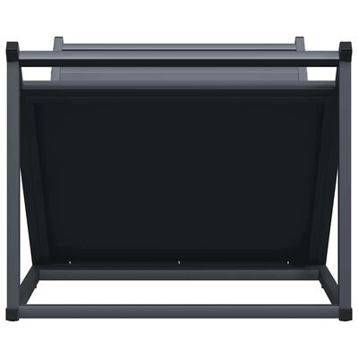 vidaXL Ράφι Καυσόξυλων Ανθρακί 70x43x34,5 εκ. Χάλυβας ψυχρής έλασης