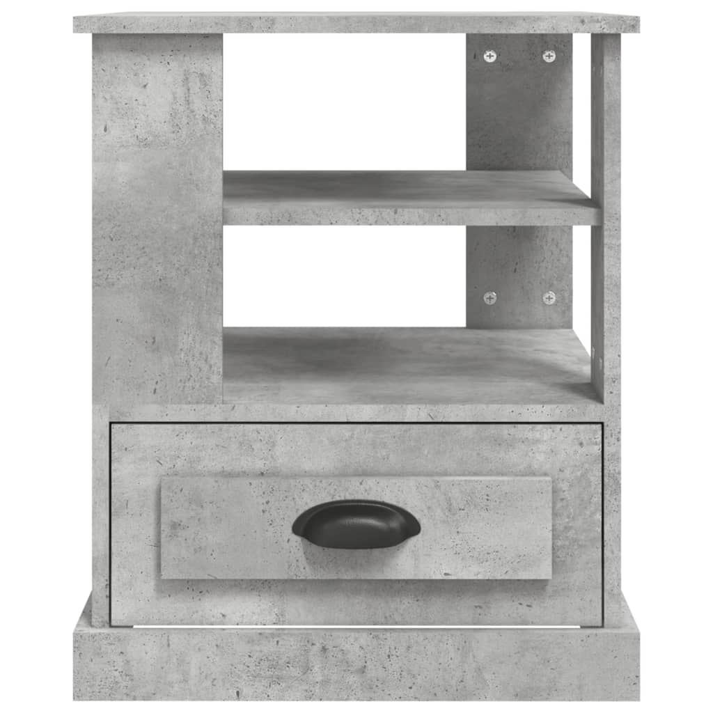 vidaXL Βοηθητικό Τραπέζι Γκρι Σκυροδ. 50x50x60 εκ. Επεξεργασμένο Ξύλο