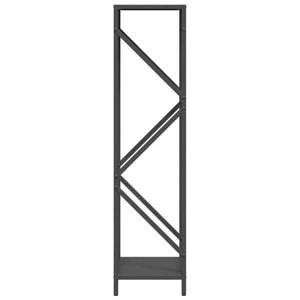 vidaXL Ράφι για καυσόξυλα Μαύρο 34x25x100 cm Ατσάλι ψυχρής έλασης