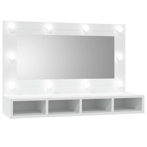 vidaXL Έ&pi;&iota;&pi;&lambda;&omicron; &Kappa;&alpha;&theta;&rho;έ&pi;&tau;&eta; &mu;&epsilon; LED &Lambda;&epsilon;&upsilon;&kappa;ό 90x31,5x62 &epsilon;&kappa;.