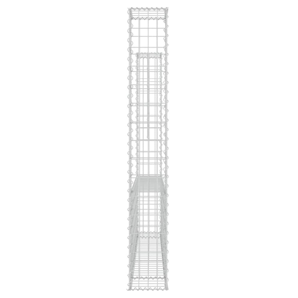 vidaXL Συρματοκιβώτιο σε U Σχήμα με 2 Στύλους 140x20x150 εκ. Σιδερένιο