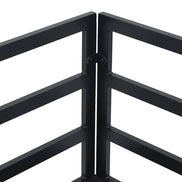 vidaXL Σετ Καναπέ Κήπου με μαξιλάρι 6 pcs Μαύρο Αλουμίνιο
