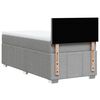 vidaXL Κρεβάτι Boxspring με Στρώμα Ανοιχτό Γκρι 80x200 εκ. Υφασμάτινο