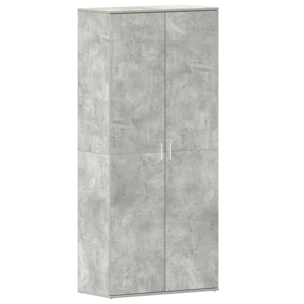 vidaXL Ντουλάπα Παπουτσιών Γκρι 80 x 39 x 180 εκ Επεξεργασμένο ξύλο