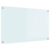 vidaXL Πίσω Πάνελ Κουζίνας Λευκό 100 x 60 cm σκληρυμένο γυαλί