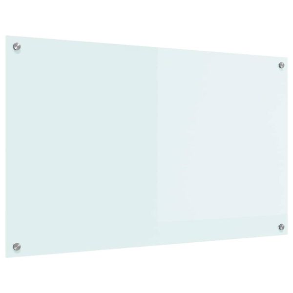 vidaXL Πίσω Πάνελ Κουζίνας Λευκό 100 x 60 cm σκληρυμένο γυαλί