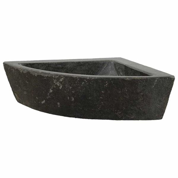vidaXL Κρεμαστή Γωνιακή Λεκάνη Γκρι (38-45) x (38-45) x 12 εκ.