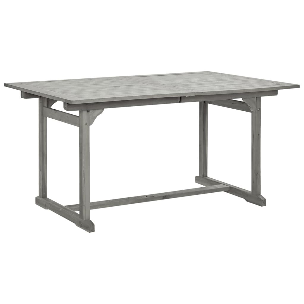 vidaXL Τραπεζαρία Κήπου (150-200) x 100 x 75 εκ από Μασίφ Ξύλο Ακακίας