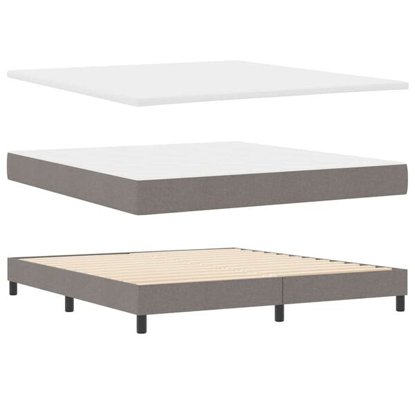 vidaXL &Kappa;&rho;&epsilon;&beta;ά&tau;&iota; &mu;&epsilon; &epsilon;&lambda;&alpha;&tau;ή&rho;&iota;&alpha; &mu;&epsilon; &sigma;&tau;&rho;ώ&mu;&alpha; Taupe 180 x 200 cm ύ&phi;&alpha;&sigma;&mu;&alpha;