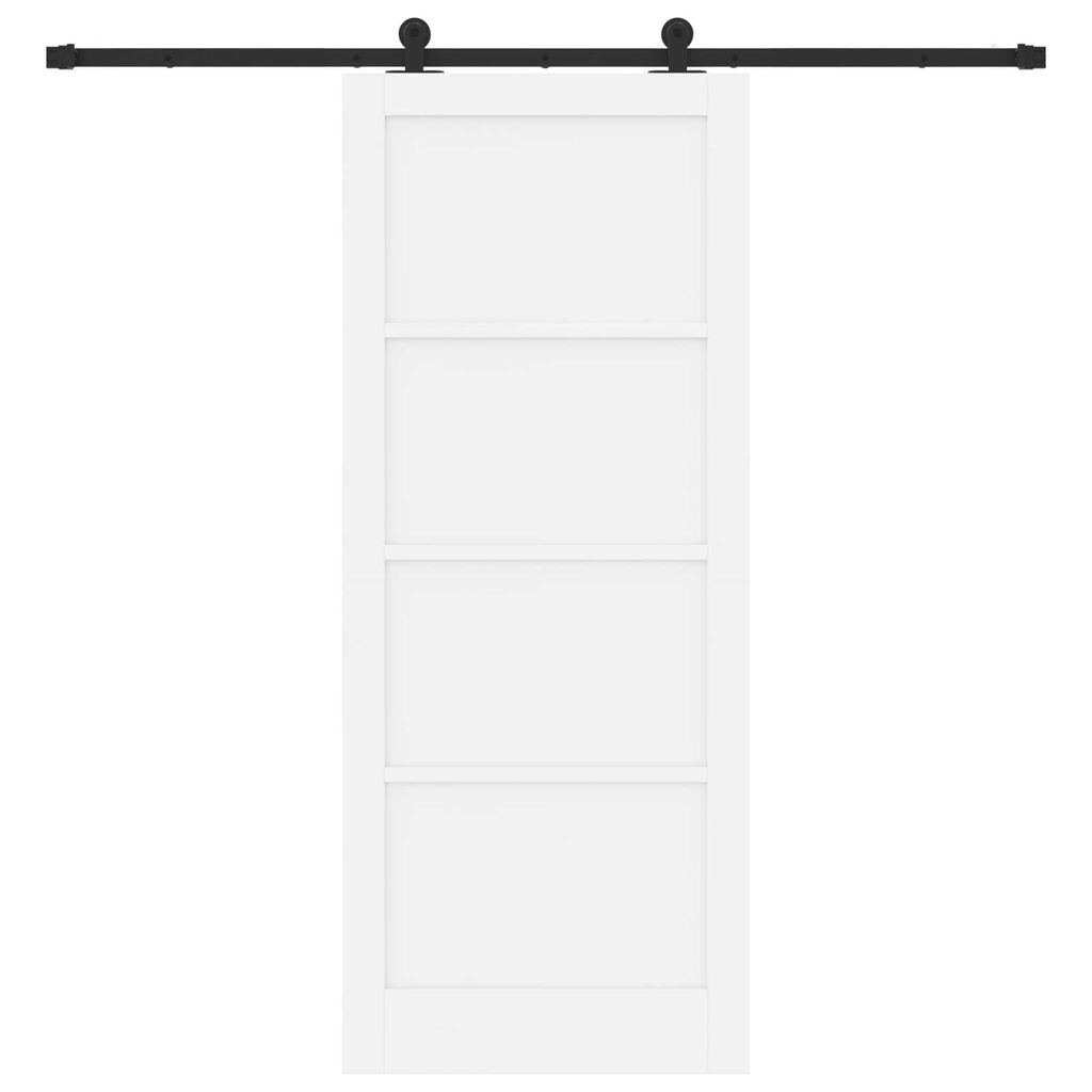 vidaXL Συρόμενη Πόρτα ORKDAL Λευκό και μαύρο 86 x 211 cm