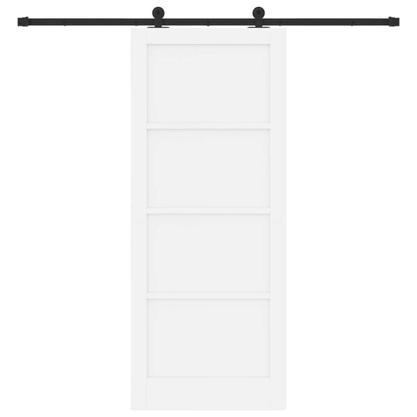 vidaXL Συρόμενη Πόρτα ORKDAL Λευκό και μαύρο 86 x 211 cm
