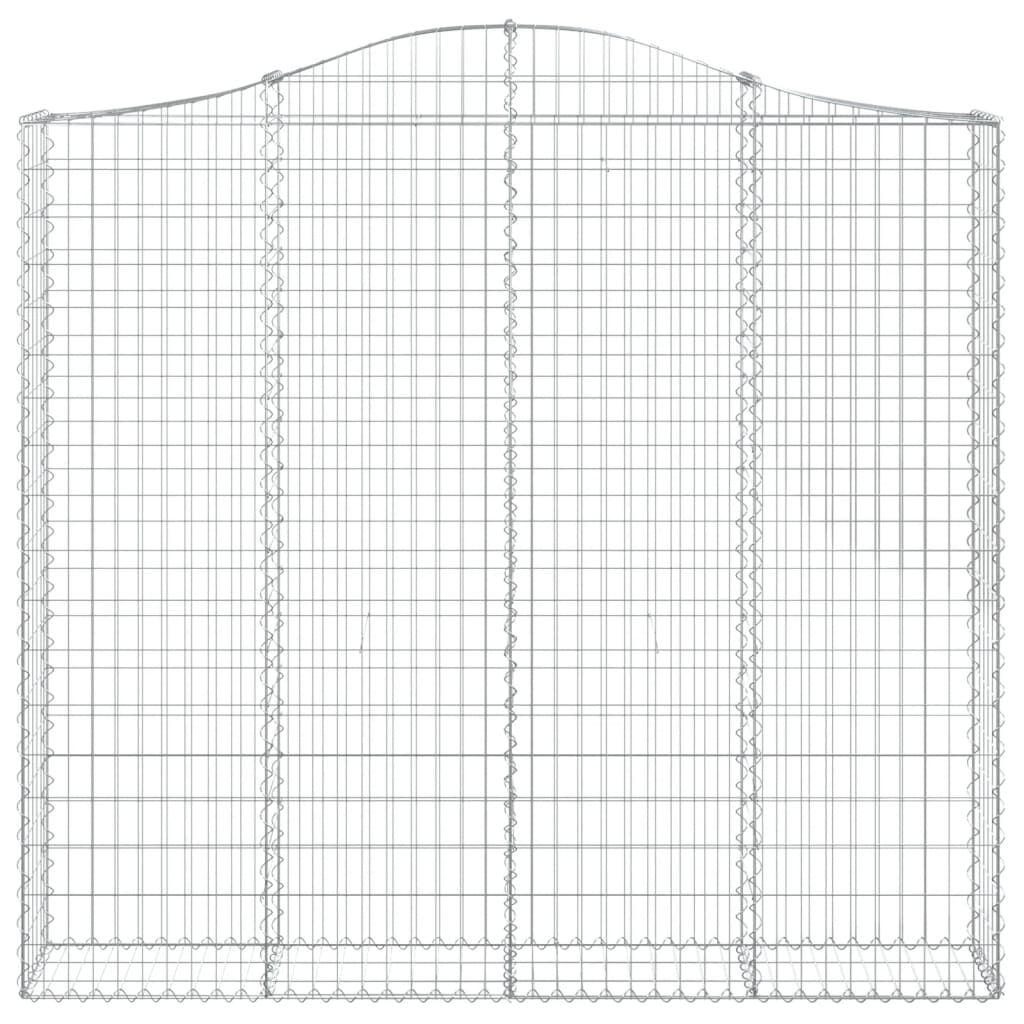 vidaXL Συρματοκιβώτια Τοξωτά 5 τεμ. 200x30x180/200 εκ. Γαλβαν. Ατσάλι