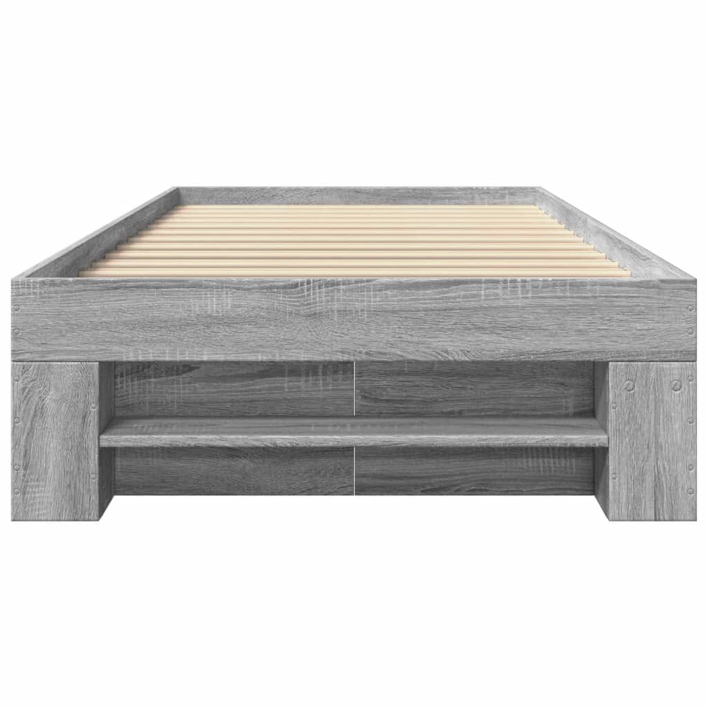vidaXL Πλαίσιο Κρεβατιού Γκρι Sonoma 90x200 εκ. Επεξεργασμένο Ξύλο
