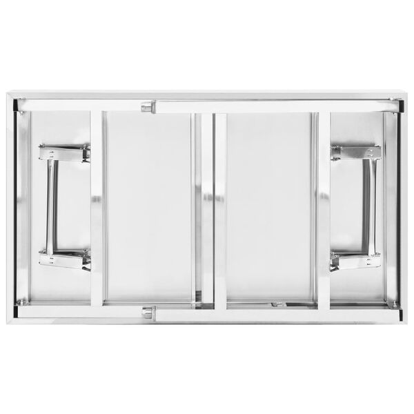 vidaXL Πάγκος Εργασίας Κουζίνας Πτυσσόμενος 100x60x80 εκ. Ανοξ. Ατσάλι