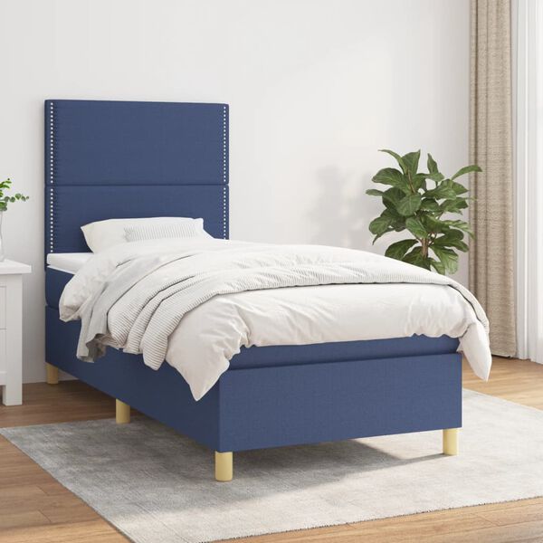 vidaXL &Kappa;&rho;&epsilon;&beta;ά&tau;&iota; Boxspring &mu;&epsilon; &Sigma;&tau;&rho;ώ&mu;&alpha; &Mu;&pi;&lambda;&epsilon; 90x190 &epsilon;&kappa;.&Upsilon;&phi;&alpha;&sigma;&mu;ά&tau;&iota;&nu;&omicron;