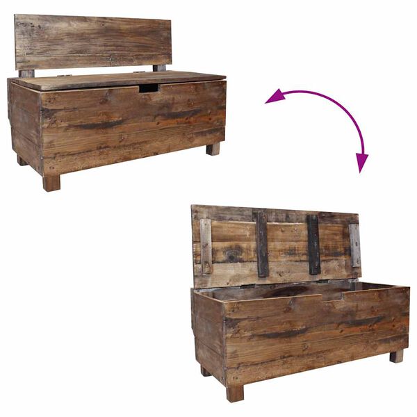 vidaXL Πάγκος 86 x 40 x 60 εκ. από Μασίφ Μαόνι