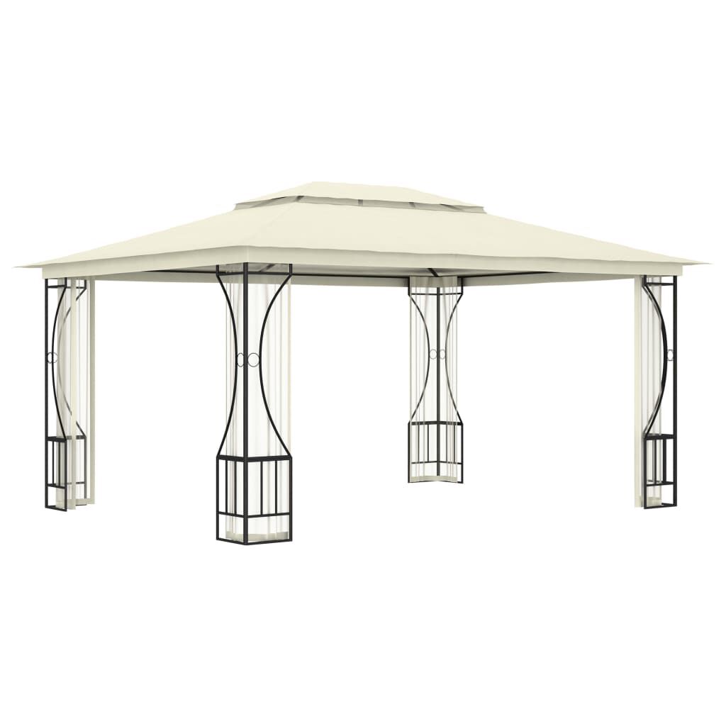 vidaXL Κιόσκι με Δίχτυα Κρεμ 300 x 400 x 265 εκ.