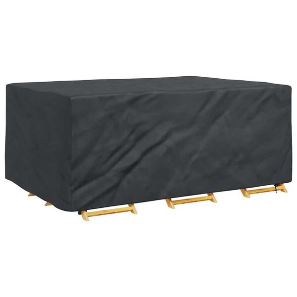 vidaXL Κάλυμμα επίπλων εξωτερικού χώρου Μαύρο 220 x 150 x 85 εκ. 420D