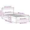vidaXL Σκελετός Κρεβατιού Φυσικό 90 x 200 cm Στερεά ξυλεία πεύκου