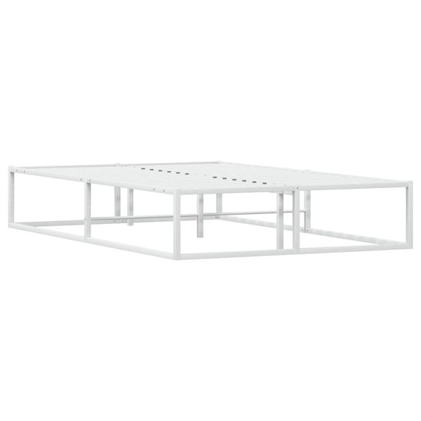 vidaXL Πλαίσιο κρεβατιού χωρίς στρώμα Λευκό 120x200 cm Μεταλλικό
