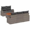 vidaXL Σετ Καναπέ Κήπου με μαξιλάρι 6 pcs Γκρι συνθετικό ρατάν