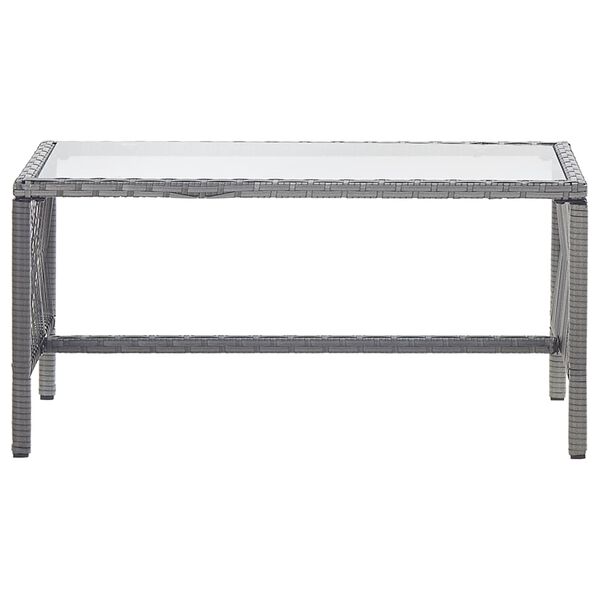 vidaXL Σαλόνι Κήπου 4 Τεμαχίων Ανθρακί Συνθετικό Ρατάν με Μαξιλάρια