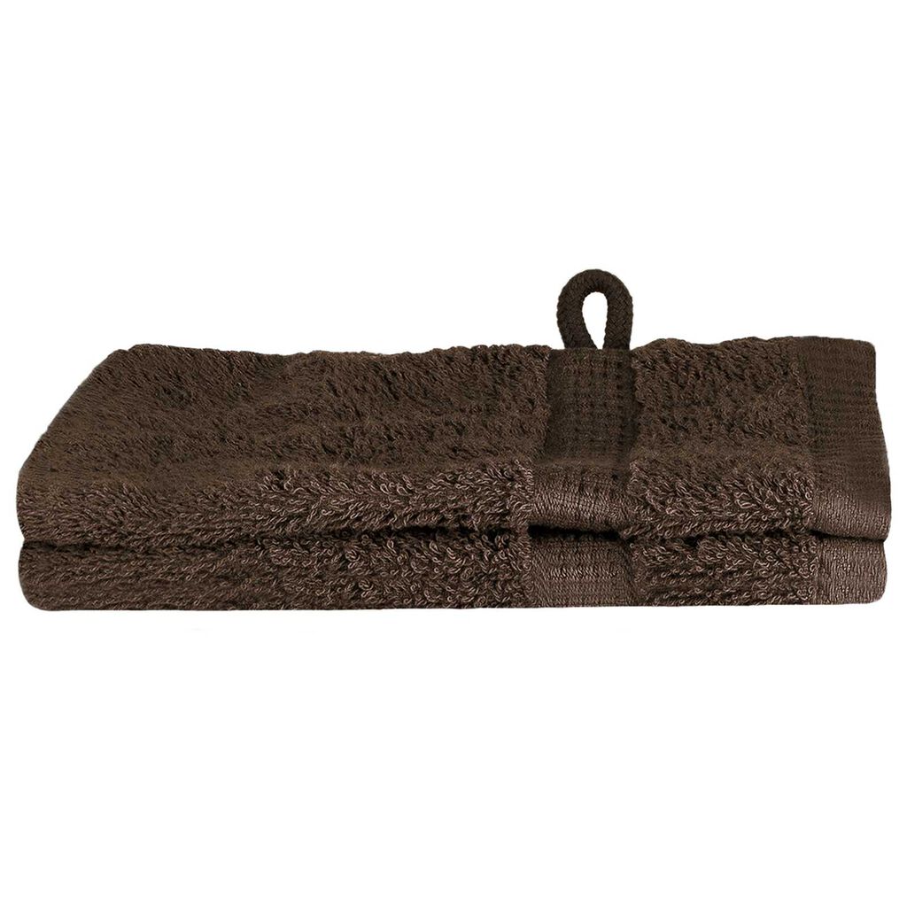 vidaXL Πετσέτες 2 pcs Καστανό 15 x 21 cm Βαμβάκι