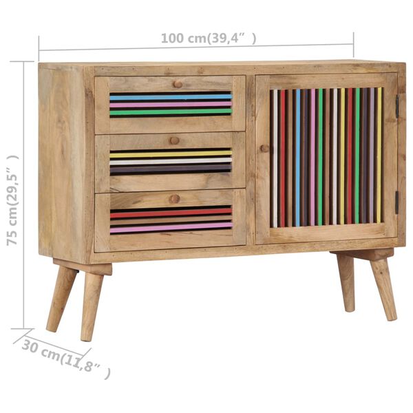 vidaXL Μπουφές 100 x 30 x 75 εκ. από Μασίφ Ξύλο Μάνγκο