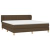 vidaXL Κρεβάτι Boxspring με Στρώμα Σκούρο Καφέ 160x200 εκ Υφασμάτινο