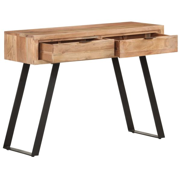 vidaXL Τραπέζι Κονσόλα Live Edge 100x35x76 εκ. από Μασίφ Ξύλο Ακακίας
