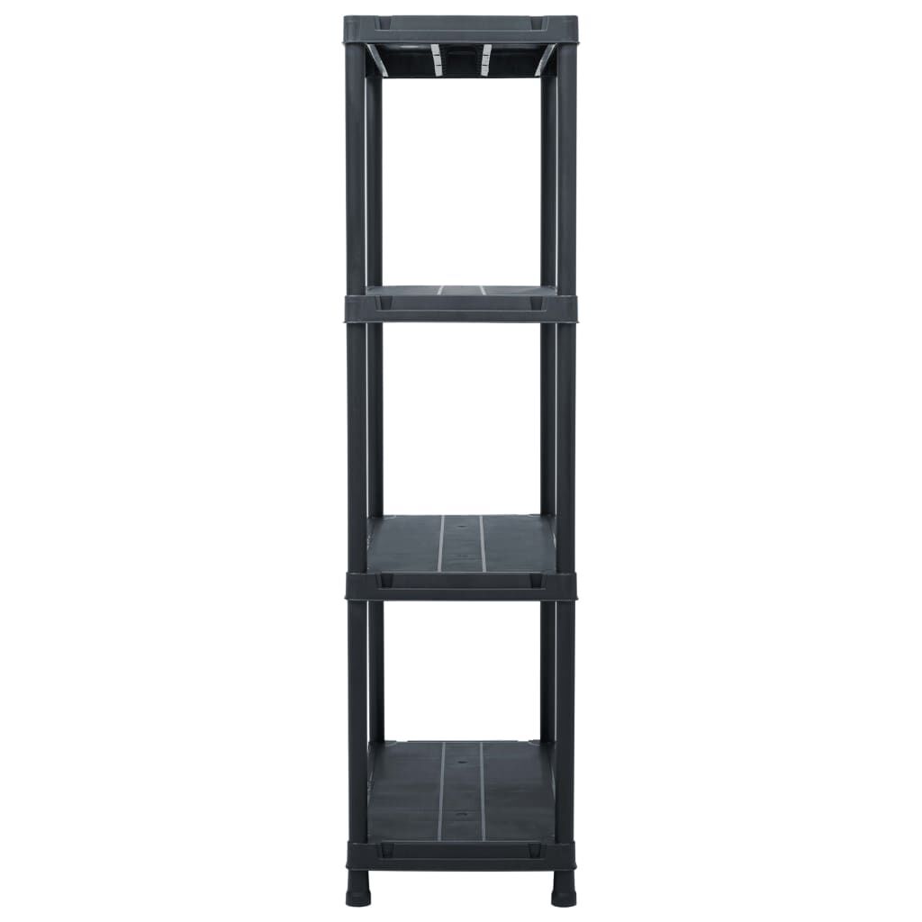 vidaXL Ραφιέρες 2 τεμ. Μαύρες 60 x 30 x 138 εκ. Πλαστικές