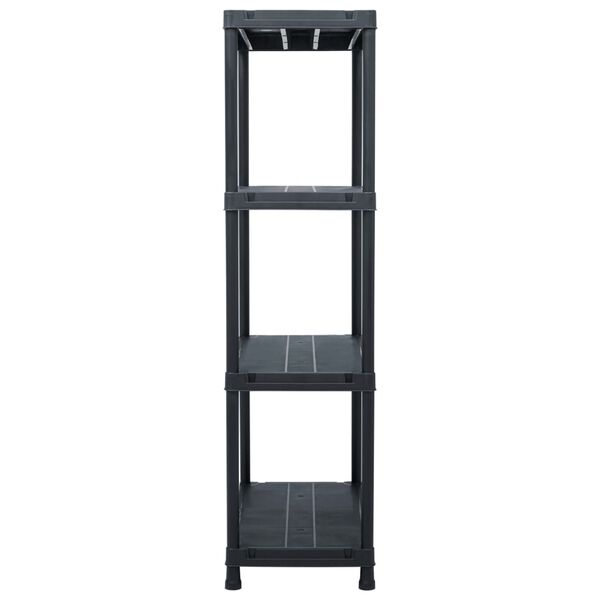 vidaXL Ραφιέρες 2 τεμ. Μαύρες 60 x 30 x 138 εκ. Πλαστικές