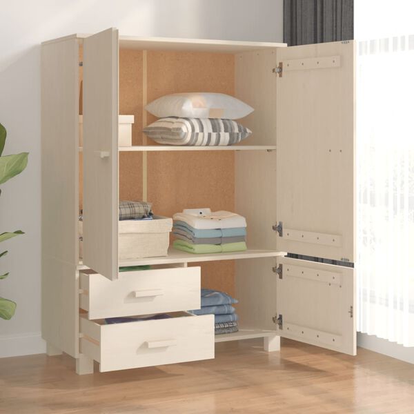 vidaXL Έπιπλο Τηλεόρασης HAMAR Καφέ Μελί 99x45x137εκ Μασίφ Ξύλο Πεύκου