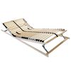 vidaXL Βάση κρεβατιού με λάμες Καφέ 100 x 190 cm Στερεό Ξύλο Μηλιάς