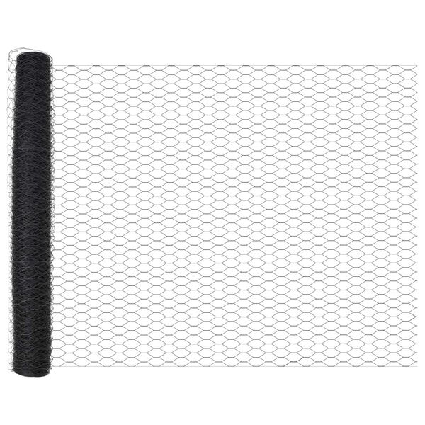 vidaXL Hexagon Fence Γκρι 1.4x10 μ Ατσάλι