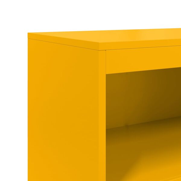 vidaXL Ραφιέρα Μουσταρδί 68,5x38,5x123,5 εκ. από Ατσάλι