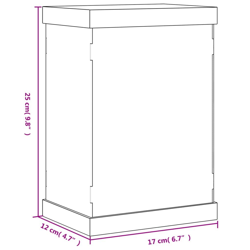 vidaXL Κουτί Βιτρίνα Διάφανο 17x12x25 εκ. Ακρυλικό