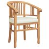 vidaXL Καρέκλες Κήπου 2 pcs Καφέ 63 x 58 x 89 εκ. Μασίφ ξύλο teak