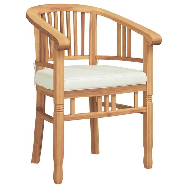 vidaXL Καρέκλες Κήπου 2 pcs Καφέ 63 x 58 x 89 εκ. Μασίφ ξύλο teak