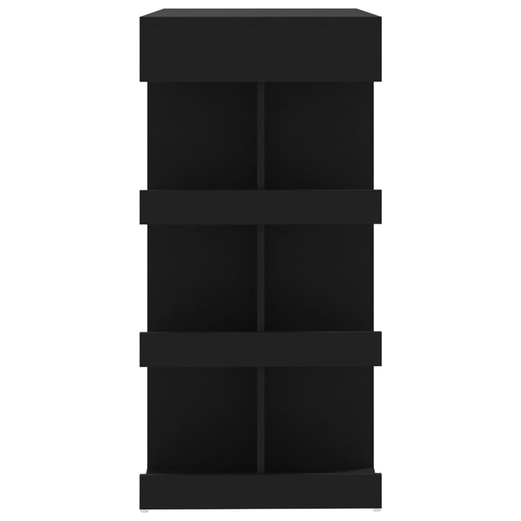 vidaXL Τραπέζι Μπαρ με Ράφια Μαύρο 100x50x101,5 εκ. Επεξ. Ξύλο