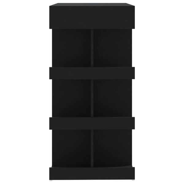 vidaXL Τραπέζι Μπαρ με Ράφια Μαύρο 100x50x101,5 εκ. Επεξ. Ξύλο
