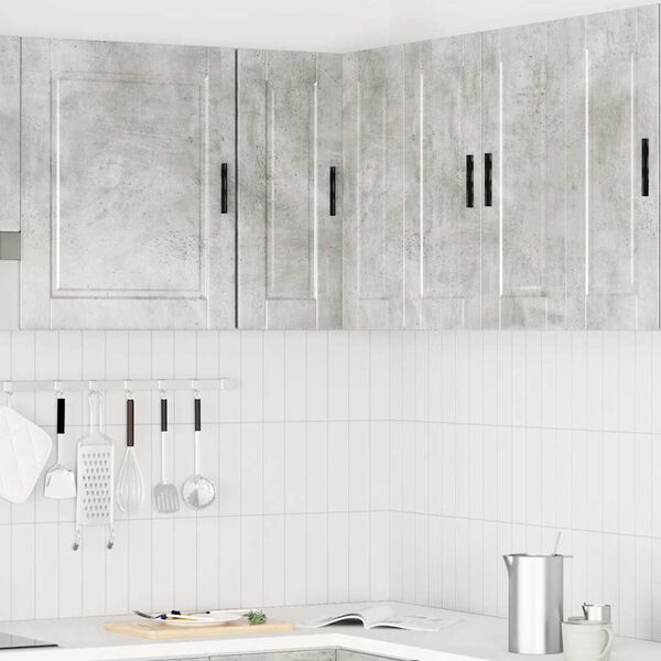 vidaXL Γωνιακό ντουλάπι τοίχου κουζίνας Porto Γκρι Σκυροδέματος