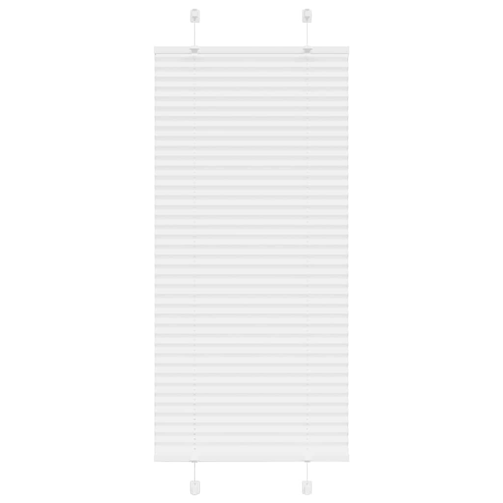 vidaXL Πλισέ περσίδα Λευκό 55x150 cm Πλάτος υφάσματος 54,4 cm